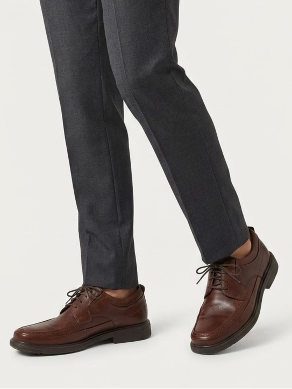 Hush Puppies Men's Dark Brown Leather Lace-Up Derby